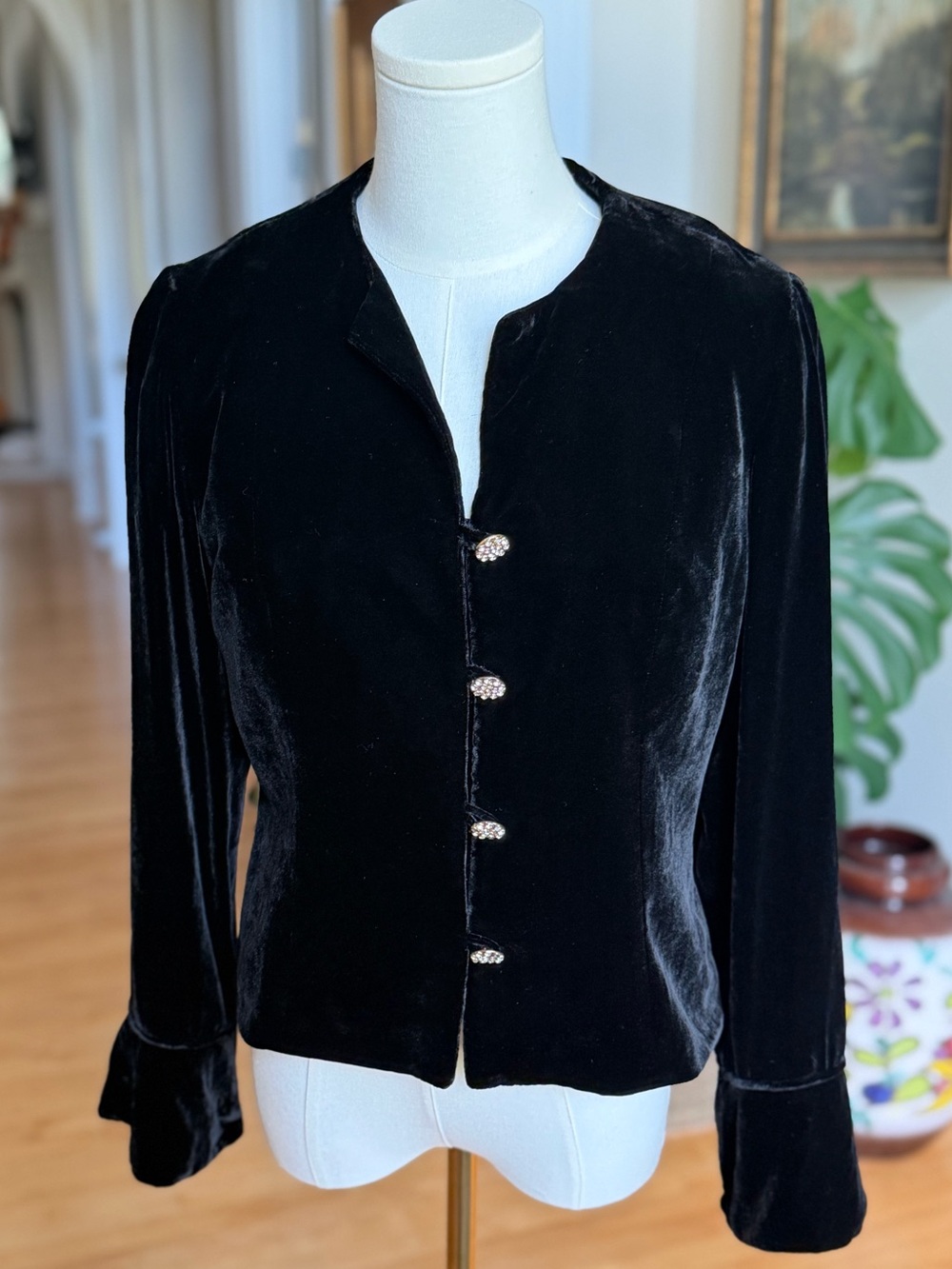 Vintage 90s Koret for Bloomingdale’s Black Velvet Evening Jacket